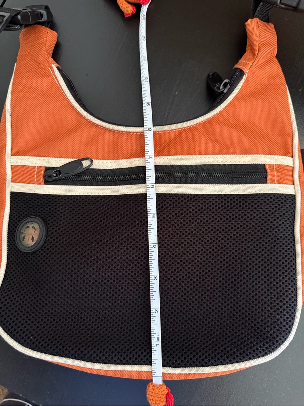 Rugged Outback Orange Black Crossbody Sling Bag Purse Satchel - Picture 9 of 10